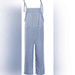 Classic Blue Striped Women's Jumpsuit